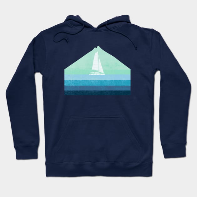 Sailing in the shades of blue Hoodie by High Altitude